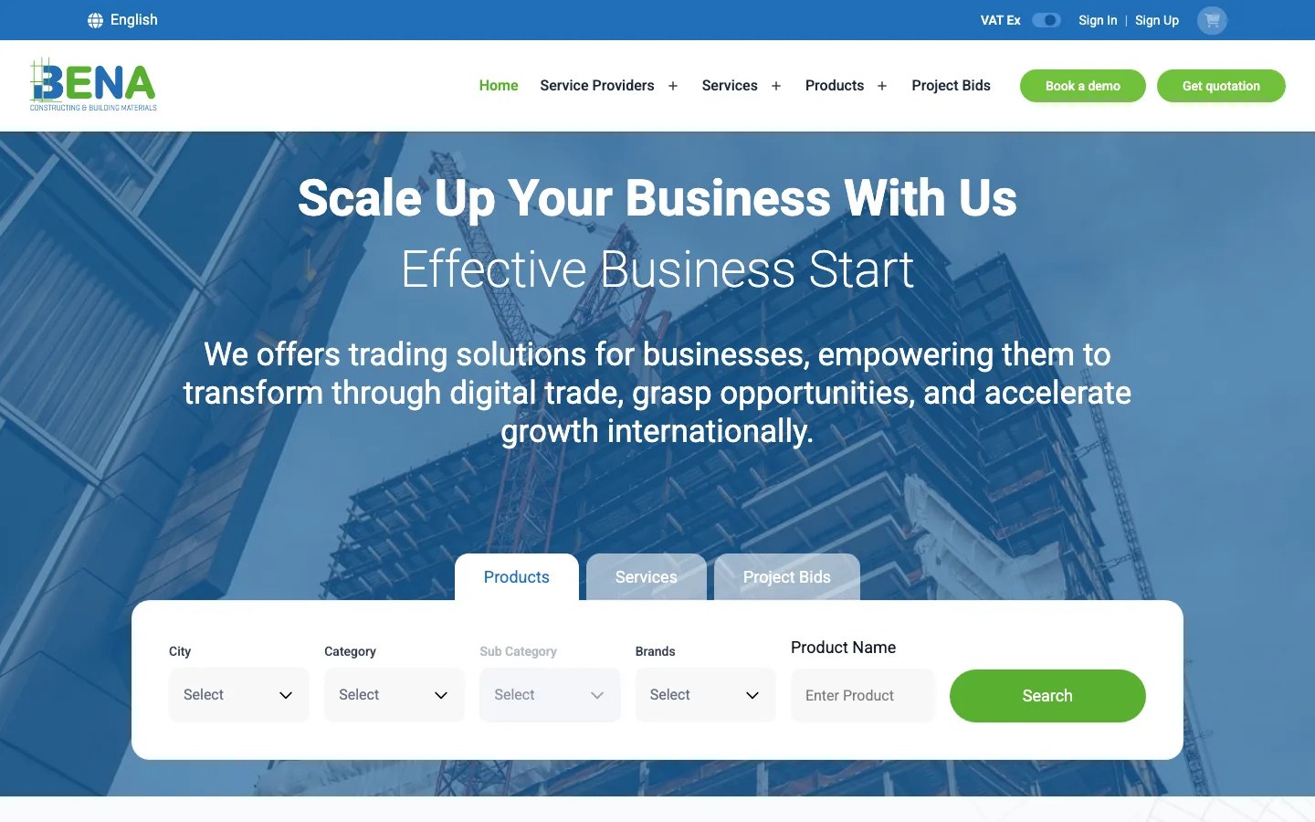 BENA Line — B2B construction marketplace